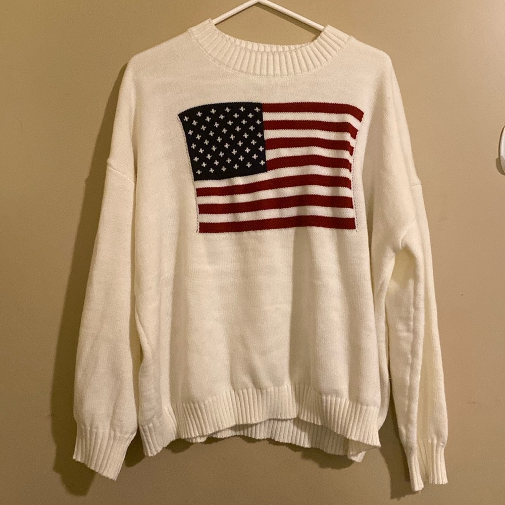 Oversized USA Flag Sweater